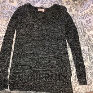 black and white knit sweater